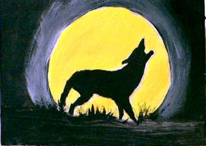 ACEO Wolf Moon