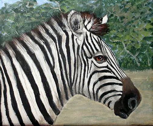 How to Paint a Zebra lesson with pattern