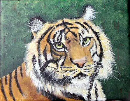 How to Paint a Tiger with pattern