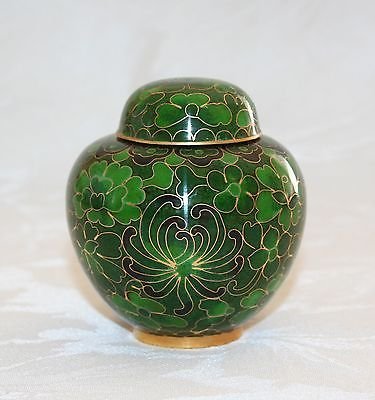PRETTY VINTAGE CLOISONNE 3 1/4â MINI GINGER JAR