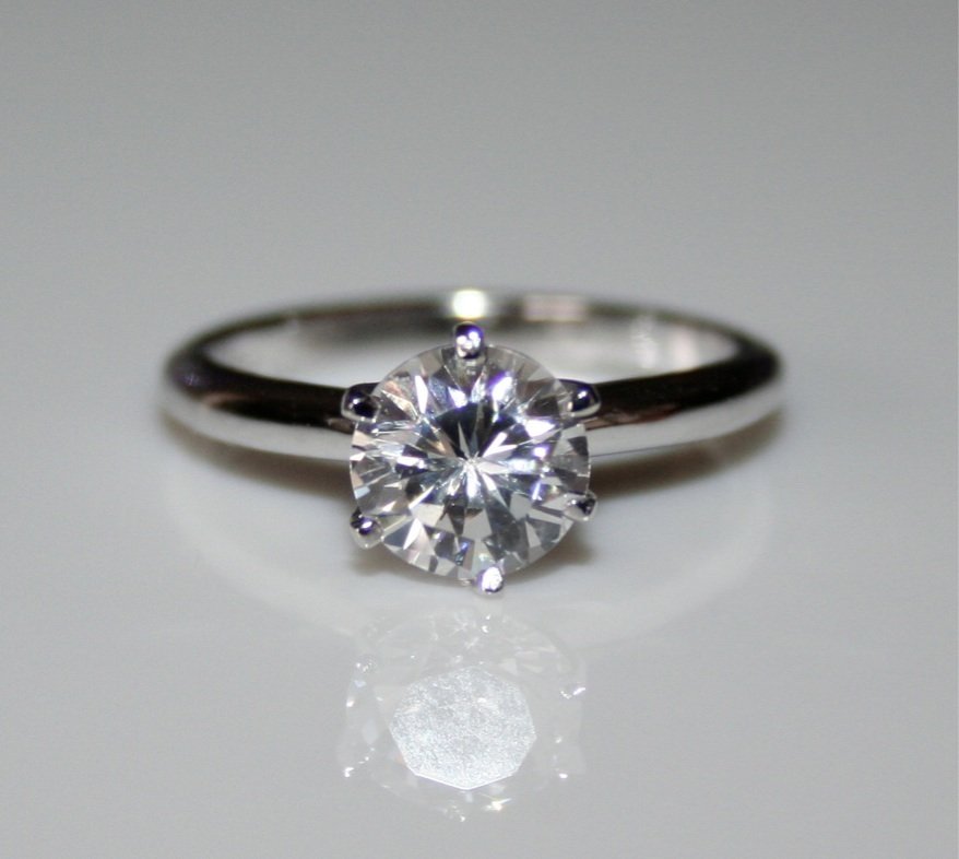 STERLING SILVER 7MM 1.25CT CZ SOLITAIRE RING (SIZES G - V)