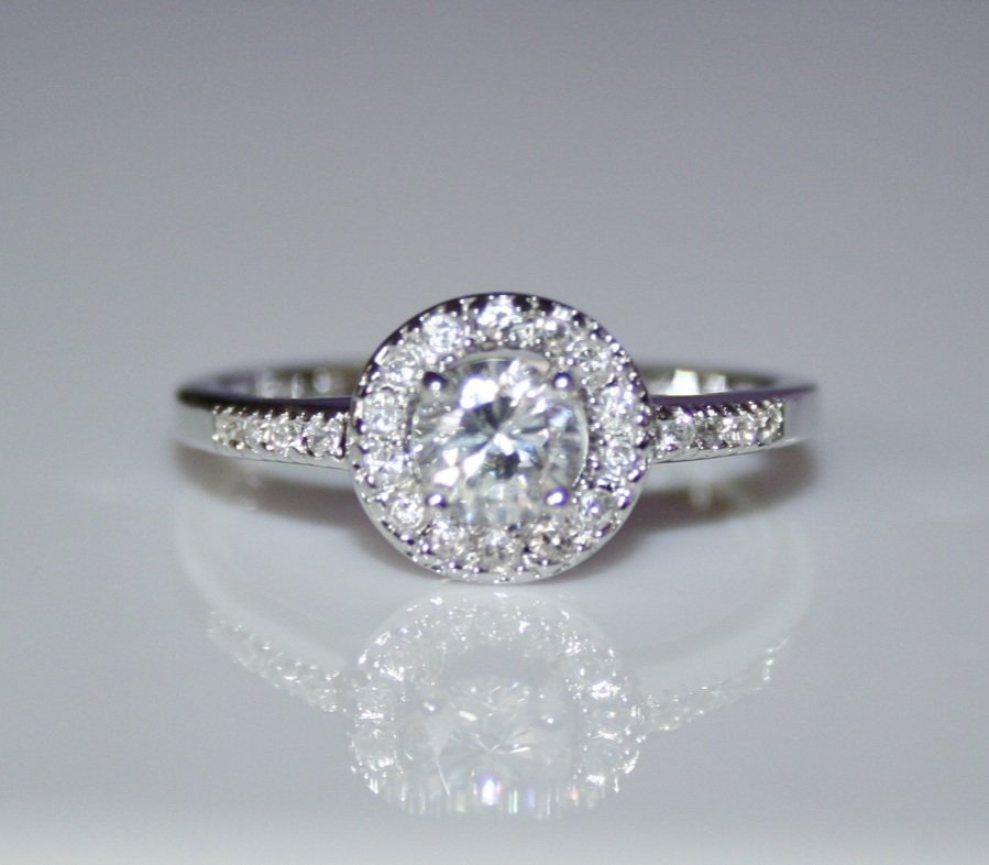 STERLING SILVER 5MM 0.50CT CZ SOLITAIRE RING (SIZES J - R)