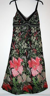 *MONSOON* GORGEOUS CREPE FLORAL LINED DRESS SIZE 10