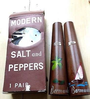 LOVELY  RETRO 1960’S MODERN SALT AND PEPPER CRUET SET - BOXEDÂ