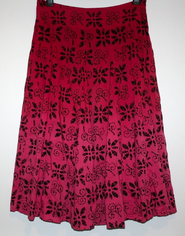 *CASUAL CLUB DEBENHAMS* PRETTY COTTON PRINT GODET SKIRT SIZE 18