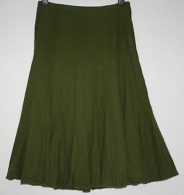 *ATMOSPHERE* PRETTY GREEN LINEN BLEND SKIRT SIZE 10/12