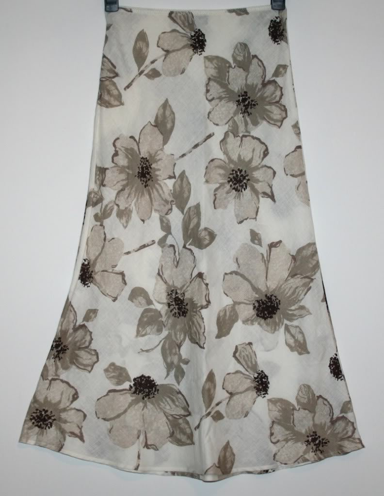 Marilyn Anselm Hobbs Pretty 100% Linen Unlined Skirt Size 6 Worn Once