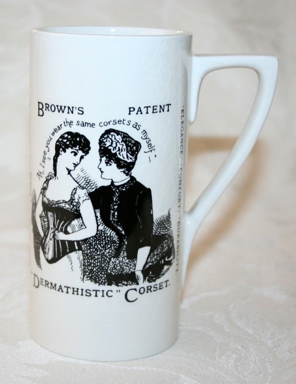 VERY RARE EARLY 1960'S PORTMEIRION CORSETS ELEGANT MUG
