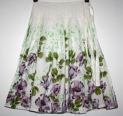 *NEXT* PRETTY FLORAL WRAPOVER LINED SKIRT SIZE 8 BNWT £21.99