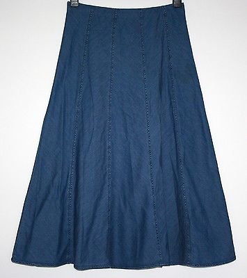 *MARKS & SPENCER* LIGHTWEIGHT DENIM PANEL SKIRT SIZE 12