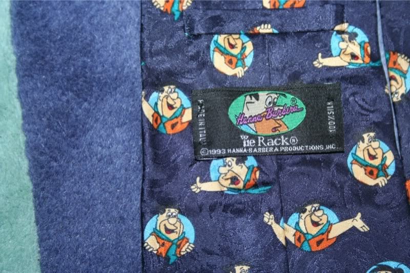 WONDERFUL 1993 FLINTSTONES ITALIAN SILK TIE BY TIE RACK