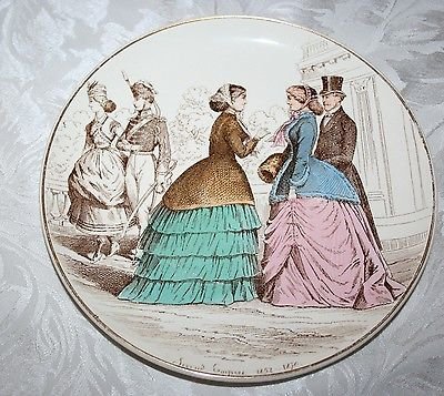 CREIL ET MONTEREAU LA MODE DEPUIS CENT ANS SECOND EMPIRE 1852-1870 PLATE/ASSIETT
