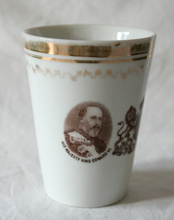 RARE 1902 KING EDWARD VII CORONATION BEAKER - BOROUGH OF BOURNEMOUTH G FROST ESQ