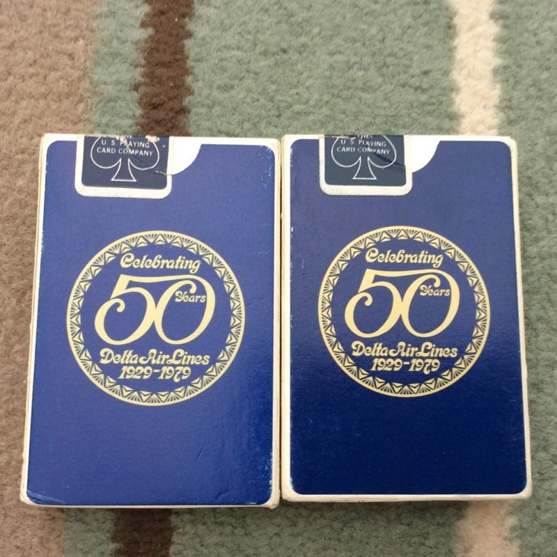 Â PAIR DELTA AIRLINES Â PLAYING CARDS Â CELEBRATING 50 YEARS 1929- 1979 SEALED!