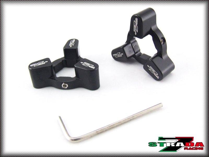 Strada 7 Racing CNC Front Fork Preload Adjusters Yamaha YZF-R6 Black