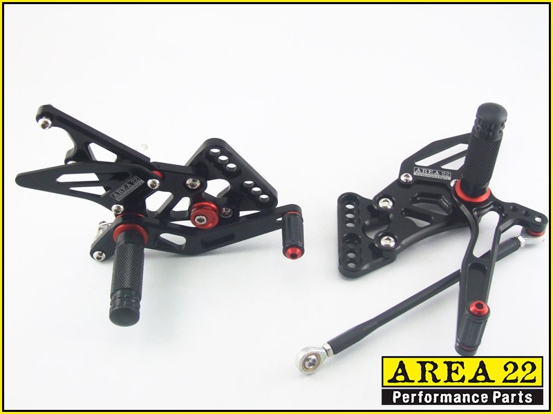 2005-2006 Suzuki GSX-R1000 Area 22 Adjustable Rear Sets Black Rearset GSXR1000