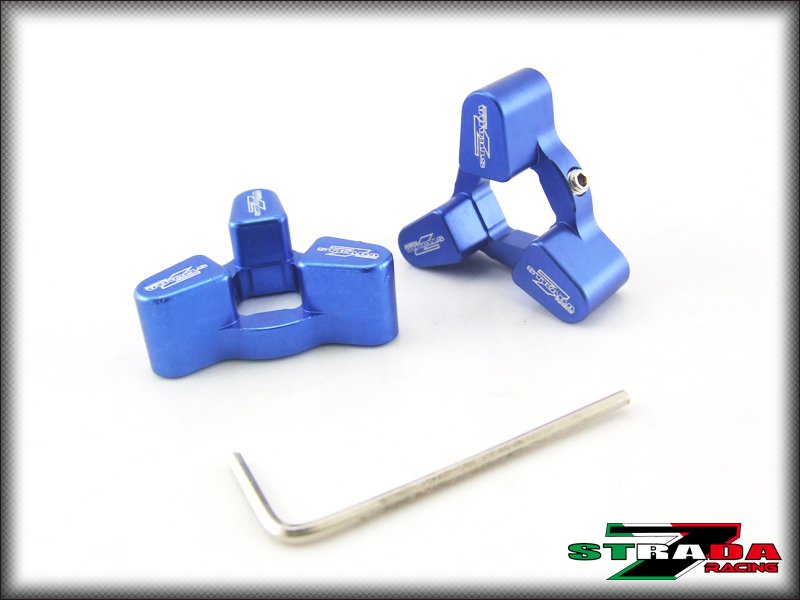 Strada 7 Racing CNC Front Fork Preload Adjusters Yamaha FZ1 Fazer R6 R1 Blue