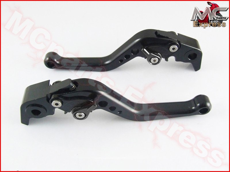 MC Short Adjustable CNC Levers Moto Guzzi V7 Stone / Special 2013 - 2015 Black