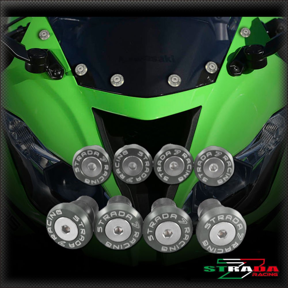 Strada 7 Racing Windscreen Bolts M5 Wellnuts Set Yamaha R6S EUROPE VERSION Grey