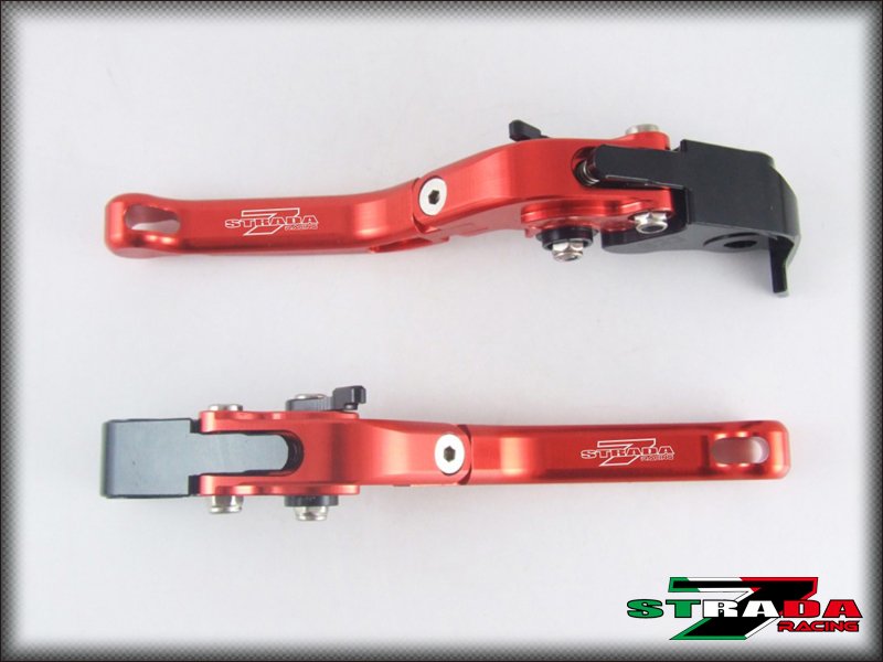 Strada 7 Short Folding Adjustable Levers Yamaha R6S EUROPE VERSION 06-2007 Red