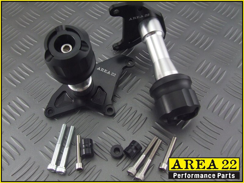 Area 22 2014 2015 Honda MSX125 Grom CNC Engine Crash Protectors Black