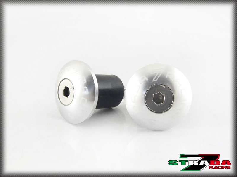 Ducati MULTISTRADA 1200 S MS4 MS4R ST2 Strada 7 Racing Silver Handle Bar Ends