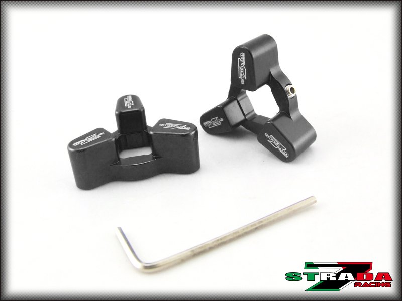 Strada 7 14mm CNC Fork Preload Adjusters Suzuki GSX-R1000 SV1000 S B-King Black