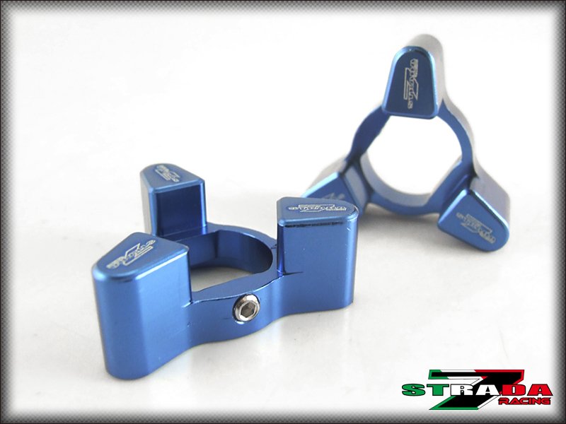 Strada 7 Racing CNC Front Fork Preload Adjusters Honda CBR 600 F2 F3 F4 F4i Blue
