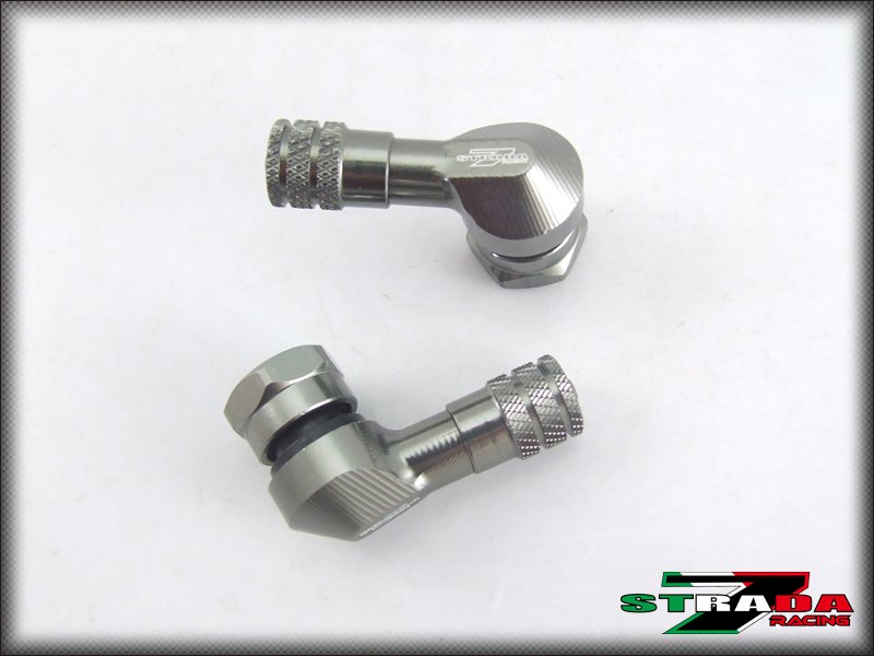 Strada 7 83 Degree 8.3mm 0.357" inch CNC Valve Stems Ducati ST3 / S / ABS Grey