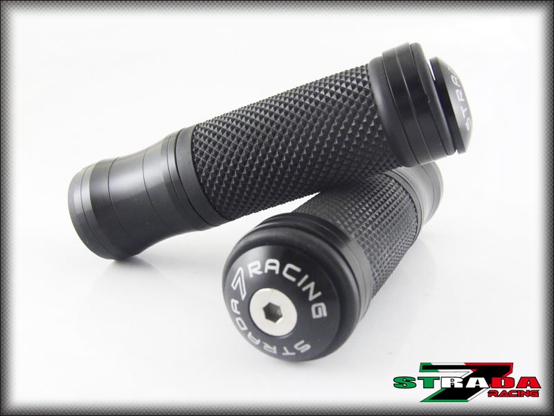 Strada 7 CNC Black Grips & Bar Ends Combo Yamaha R6S USA CANADA EUROPE VERSION