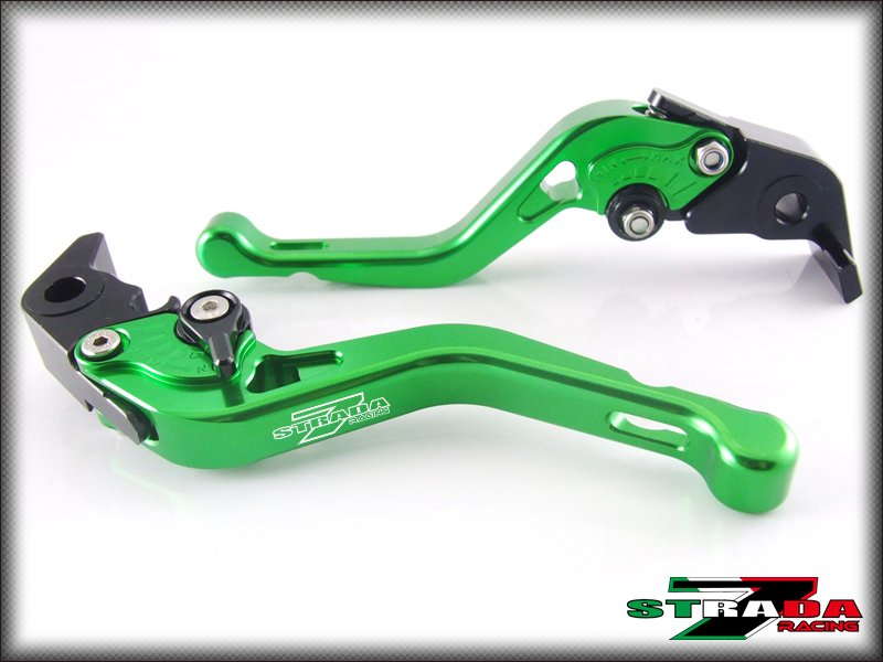 Strada 7 CNC Shorty Adjustable Levers Yamaha R6S CANADA VERSION 2007- 2009 Green