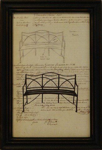 Silhouette Document Garden Bench