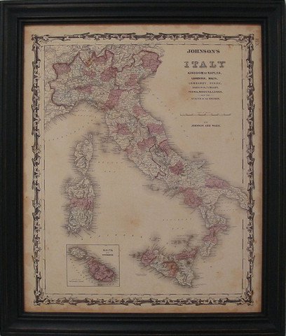 Johnson's Map of Italy