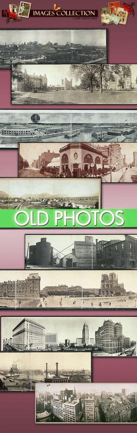 Digital Img. collection Old Panoramic photographs of cities -Part.2- cards