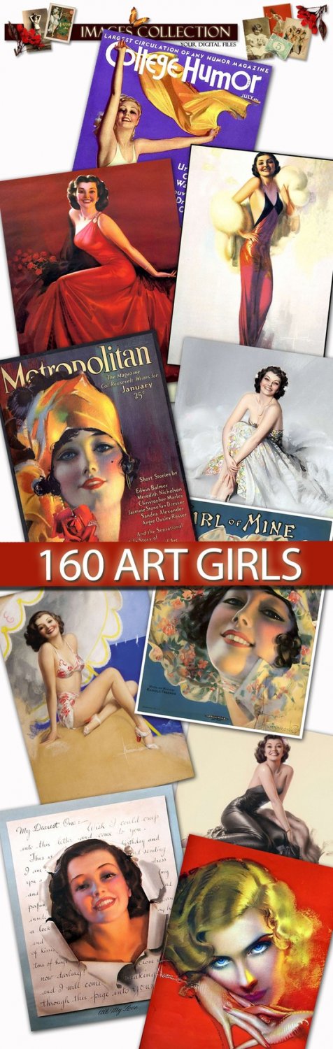 Art Girls of Rolf Armstrong - beauty pin up fashion romantic lady