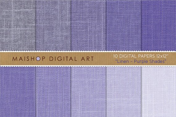Digital Paper Linen-Purple Shades-Textured Baby ShowersCardsScrapbook