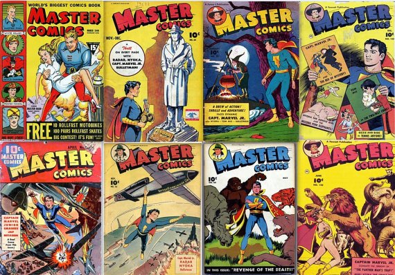 Fawcett MASTER COMICS DVD 1940s Marvel Jr. Bulletman Minute Man books