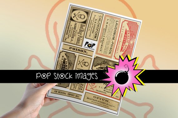 Vintage Apothecary Labels - Poison Labels - Pharmacy Labels vintage print