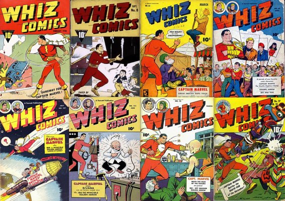 Fawcett WHIZ COMICS in DVD Billy Batson Captain Marvel Shazam Mary junior