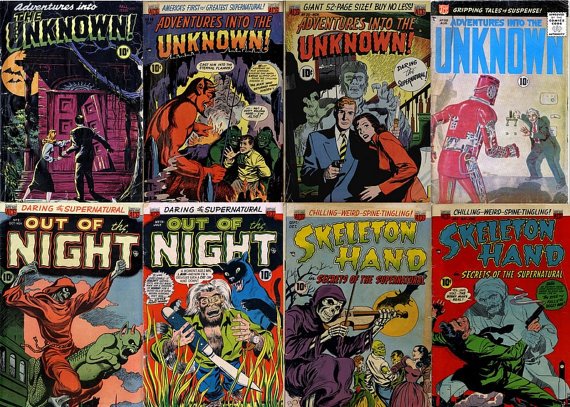 DVD Golden Age Comics HORROR ADVENTURES Comics Into Unknown The Night skeleton