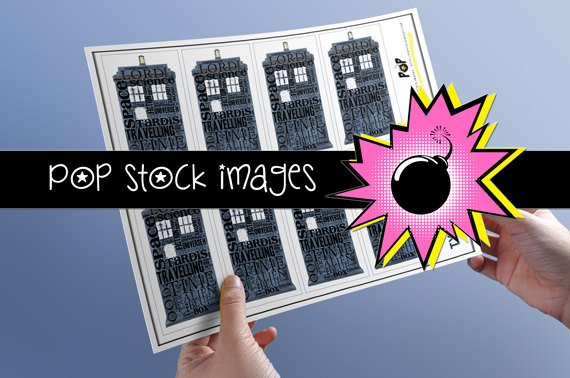 Doctor Who Inspired TARDIS Typography Tags-TARDIS-print Doctor Who Tags-Typography Tags Doctor Who