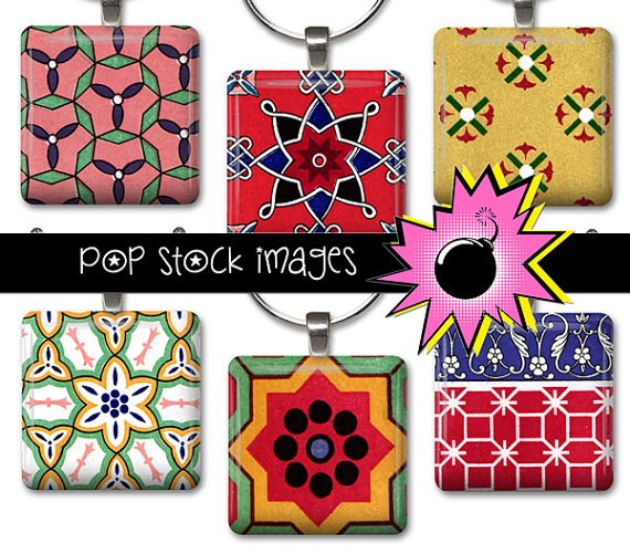 1 Inch Squares PERSIAN DESIGNS Collage Sheet-print for PendantsMagnets & Wine Charms-PERSIAN