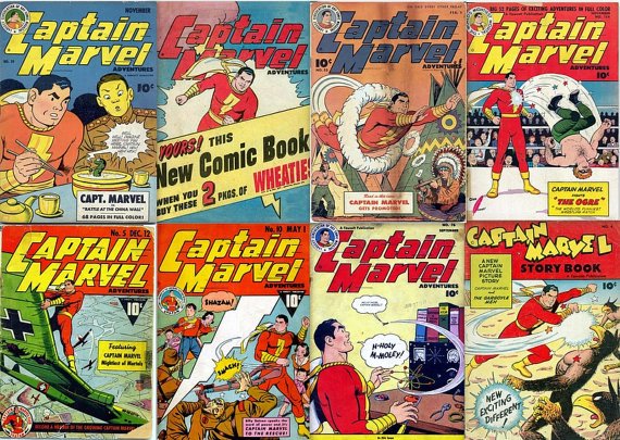 Fawcett CAPTAIN MARVEL Adventures Comics DVD 1940 Billy Batson