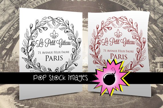 French Bakery Transfer-Digital Image to Print & Transfer-Paris Bakery Transfer Sheet Digital Image