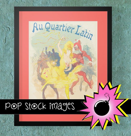 QUARTIER LATIN 1888 French Magazine Cover Instant Printable
