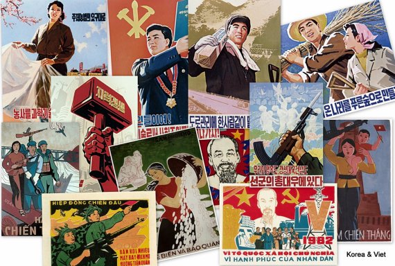 DVD Hi Res Art Posters: North KOREA VIETNAM Communist Propaga Art Ho Chi Minh