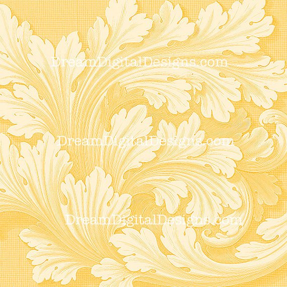 Digital Paper Background, Vintage Wallpaper, 12x12 Digital Scrapbooking Paper