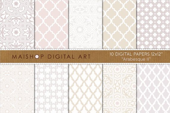 Digital Paper Arabesque II