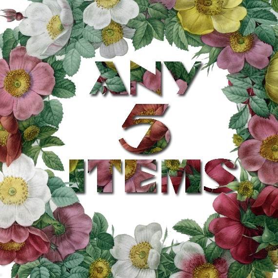 Any 5 Digital items from ArtVintage1800s shop offer with discount