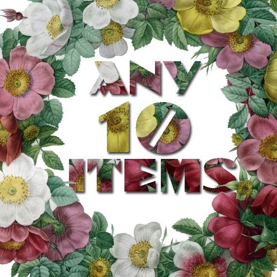 Any 10 Digital items from ArtVintage1800s shop offer with discount